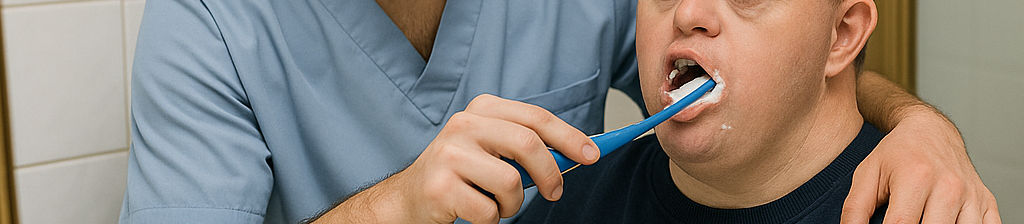 Tandenpoetsen-door-begeleider-bij-doelgroepen-die-daar-hulp-bij-nodig-hebben